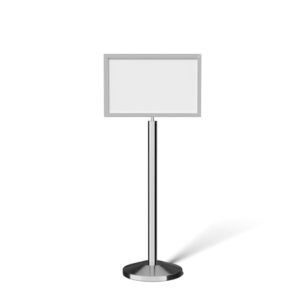 Montour Line Sign Frame Floor Standing 14 x 22 in. H Polished Stainless Steel FS200-1422-H-PS - main